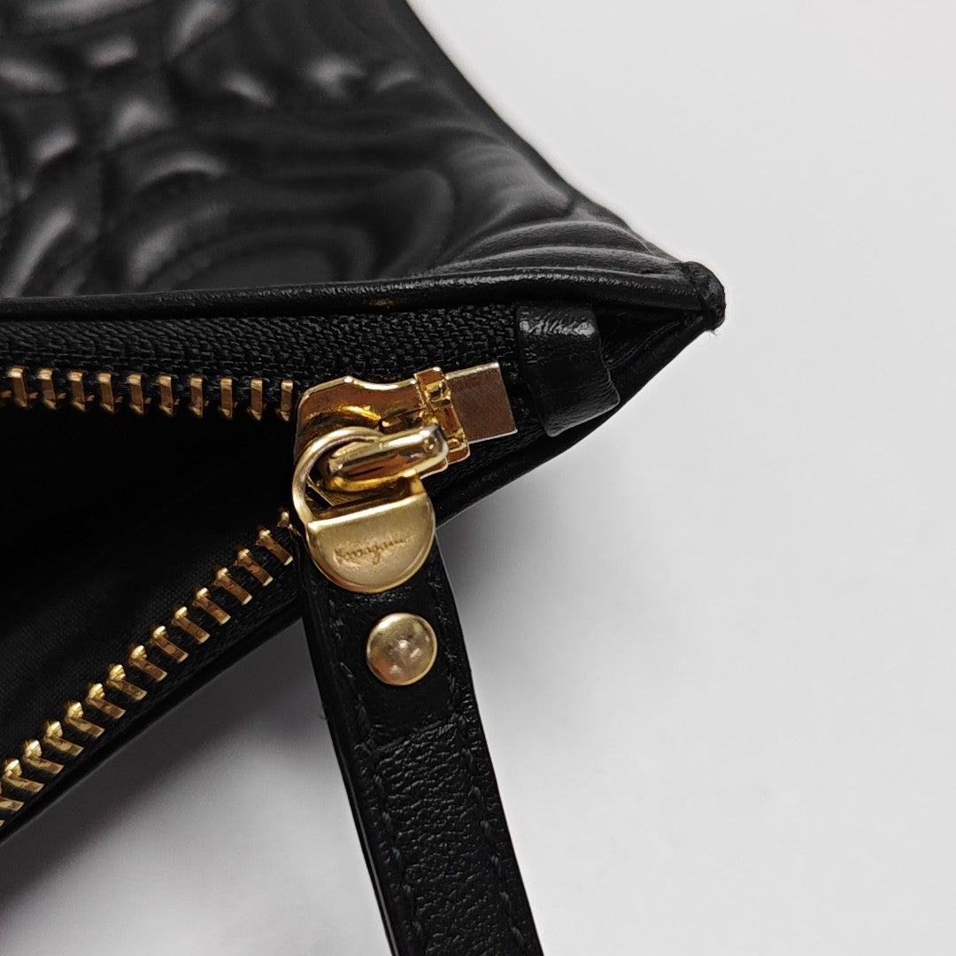 Quilted Calfskin Clutch Black