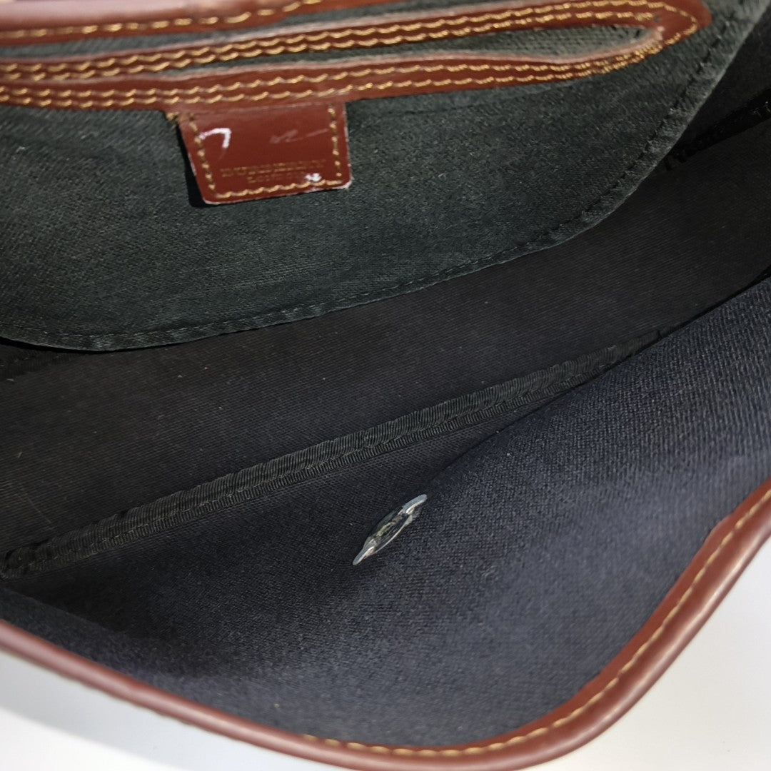 Coated Canvas Shoulder Bag Beige