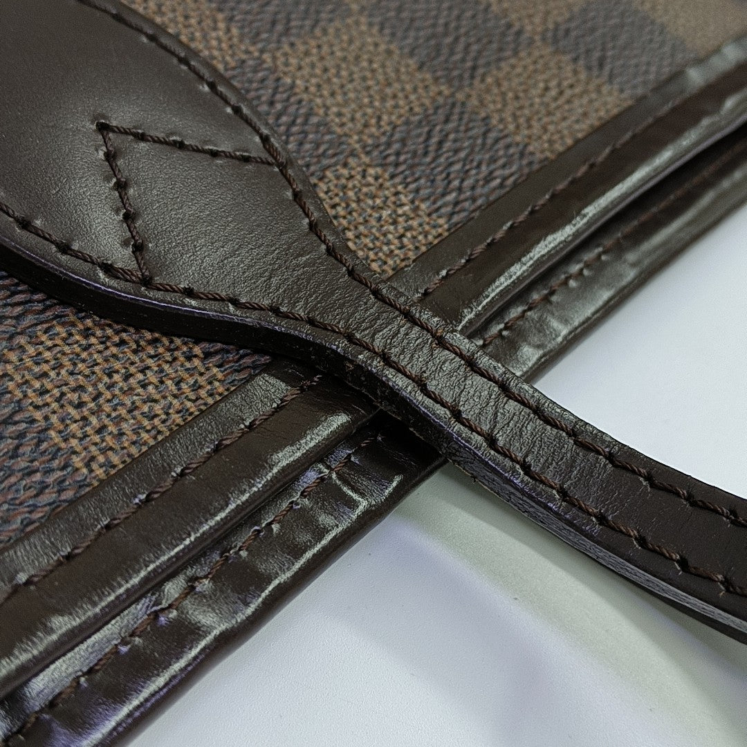 NEVERFULL GM Damier Ebene Coated Canvas Brown