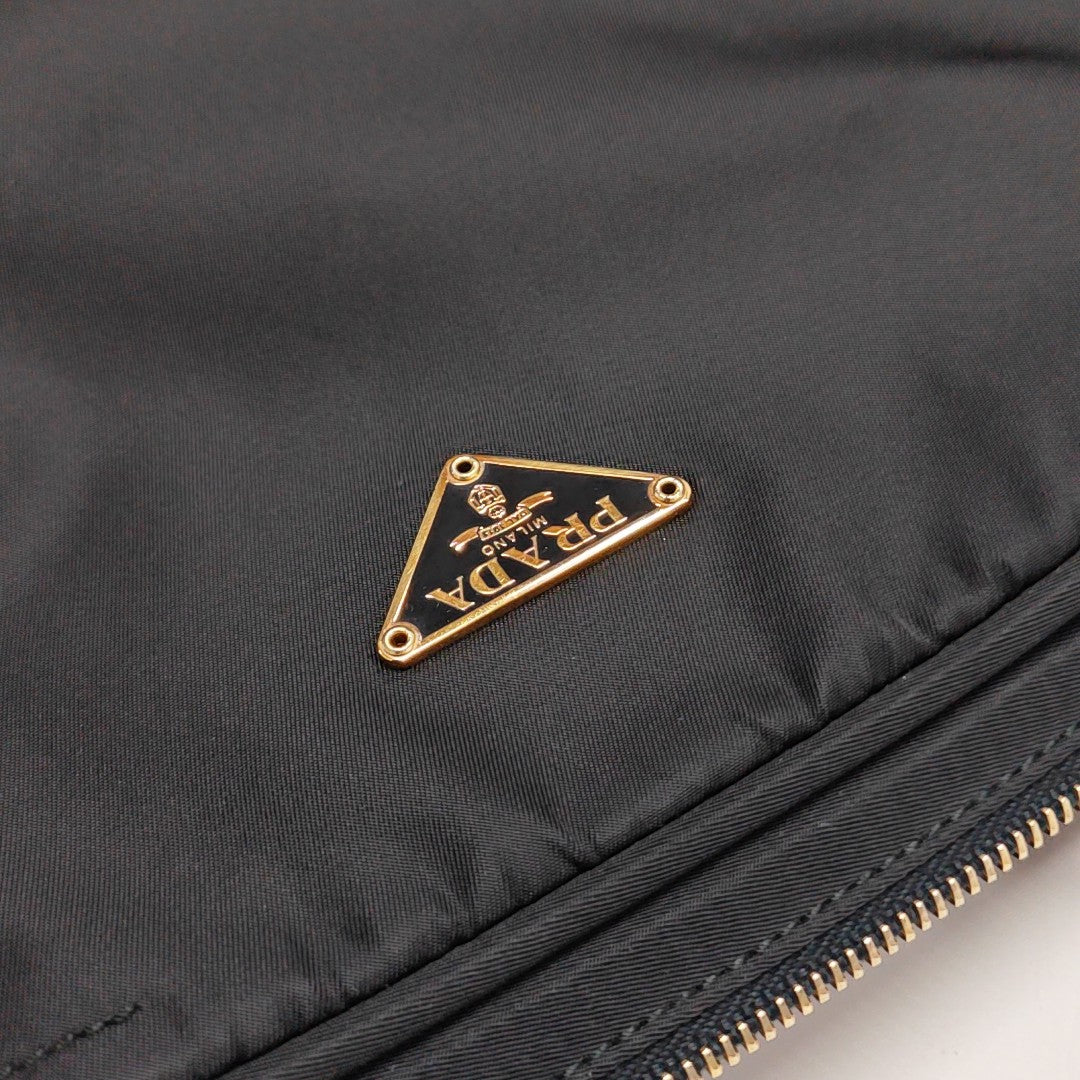 Nylon Top Handle Bag Black