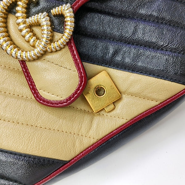 GG Marmont Small Quilted Calfskin Multicolor