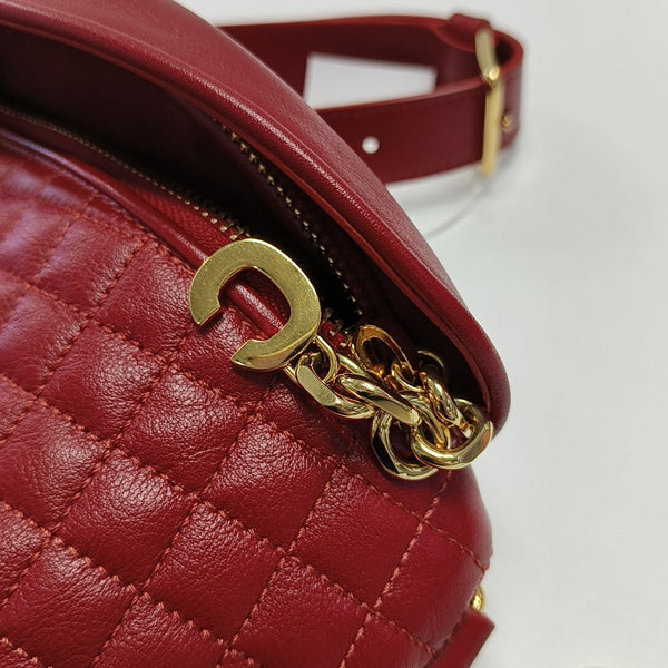 Quilted Calfskin Belt Bag Red