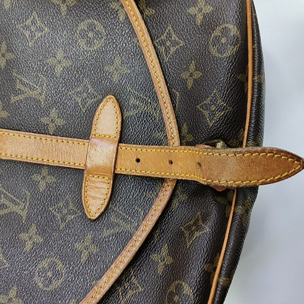 SAUMUR 30 Monogram Coated Canvas Brown