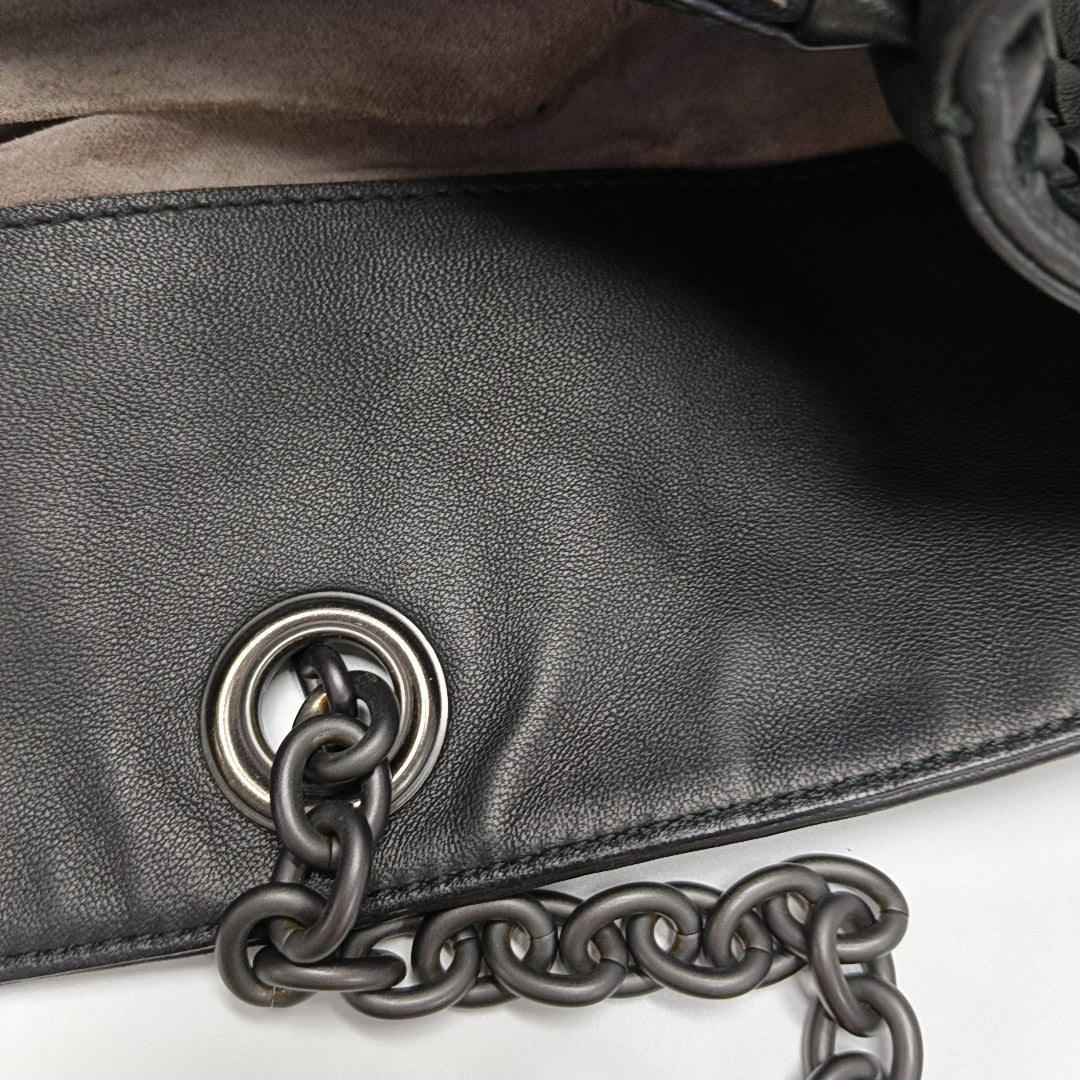 Lambskin Top Handle Bag Black