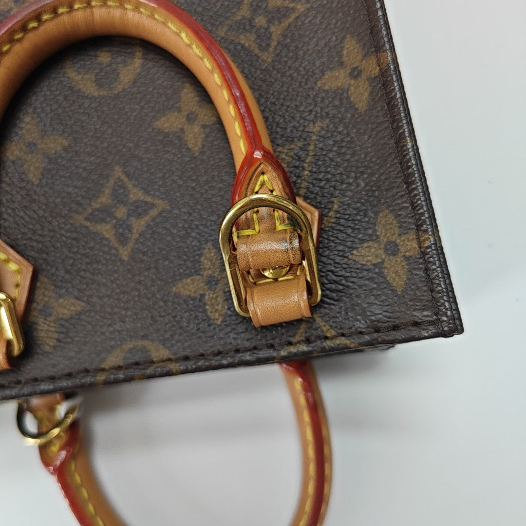 SAC PLAT Mini Lona Monogram Revestida Marrón