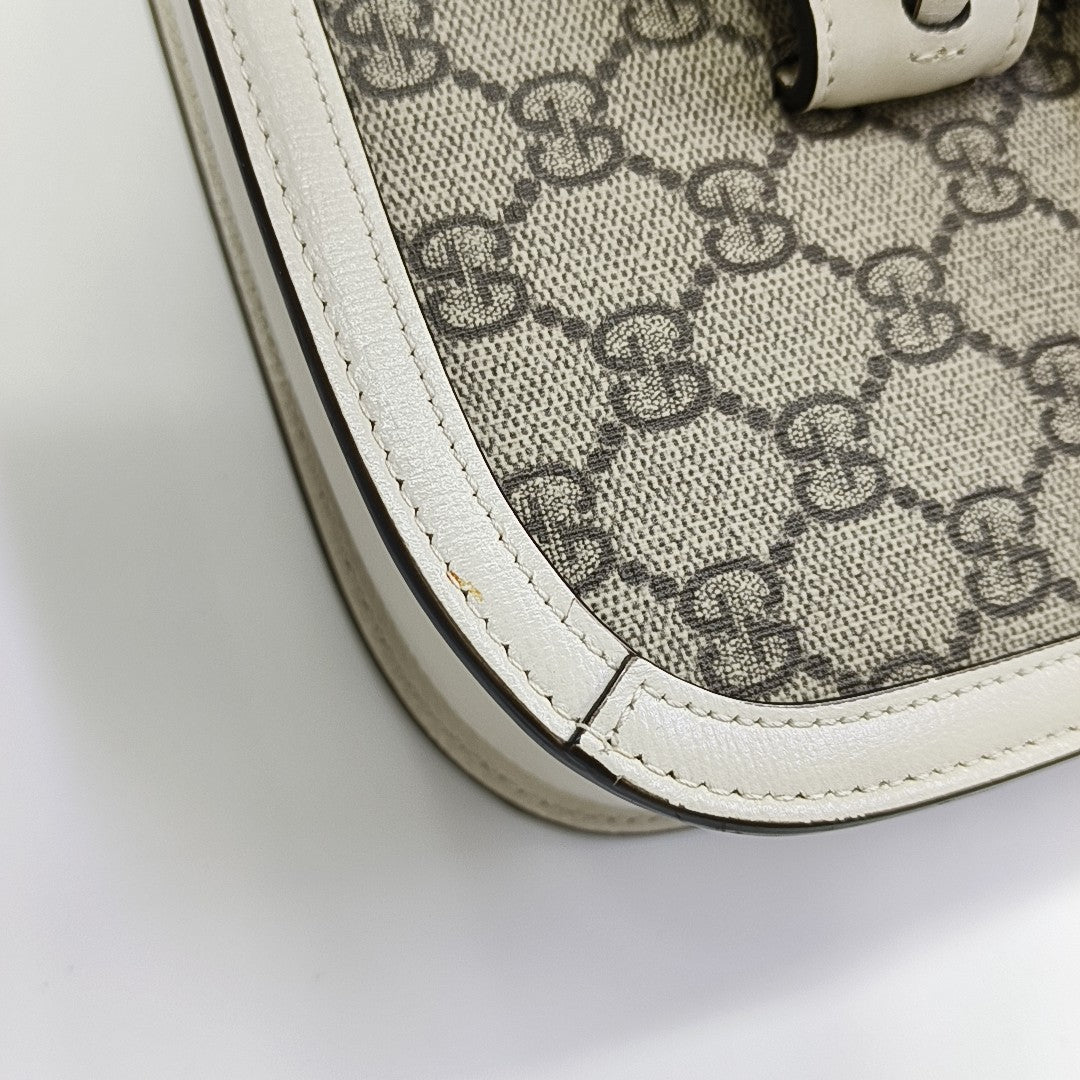 Horsebit 1955 Lona recubierta con monograma pequeño beige