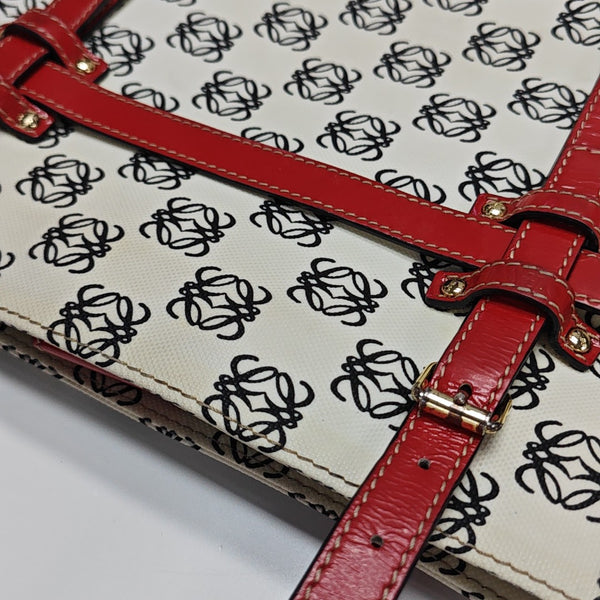 Monogram Coated Canvas Tote Bag Beige