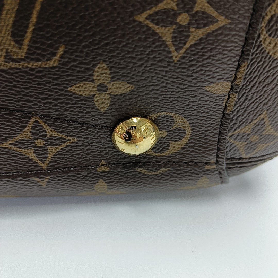 MONTAIGNE Monogram Coated Canvas Brown