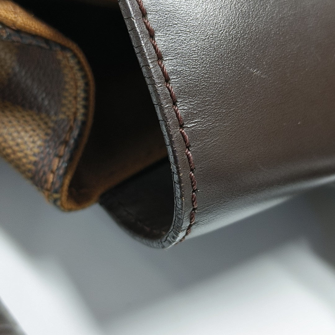 SOHO Damier Ebene Coated Canvas Brown