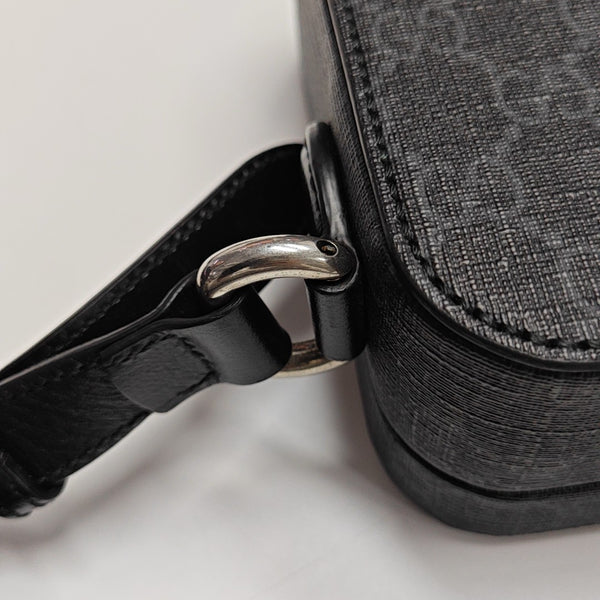 Monogram Coated Canvas Shoulder Bag Black