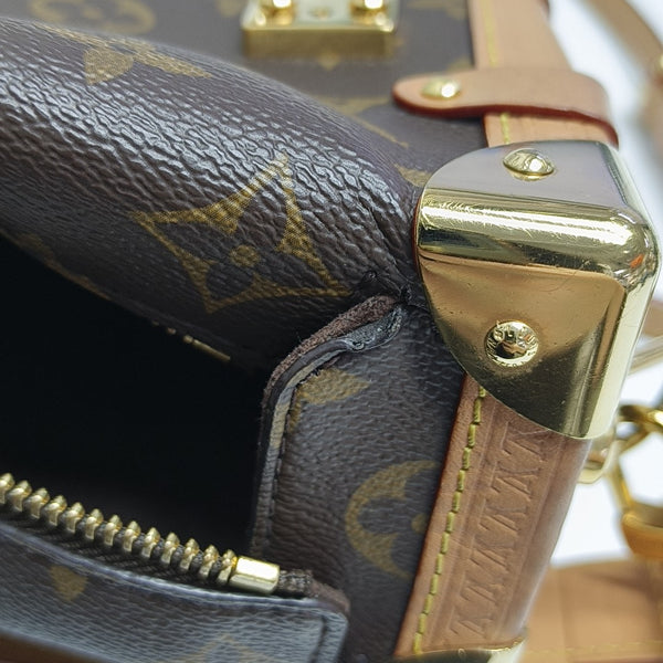 SIDE TRUNK MM Monogram Coated Canvas Brown