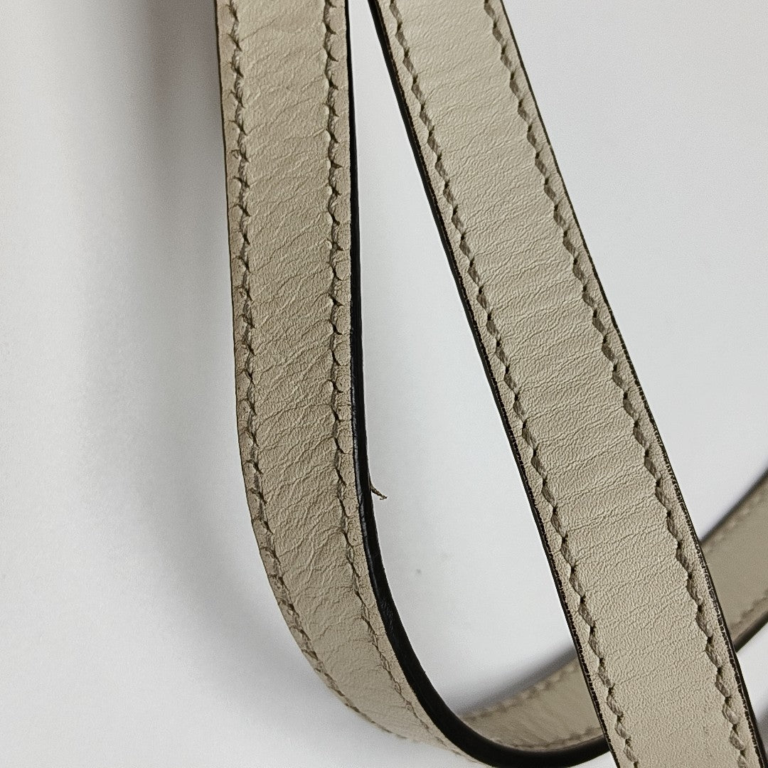 Padlock Small Monogram Coated Canvas Beige