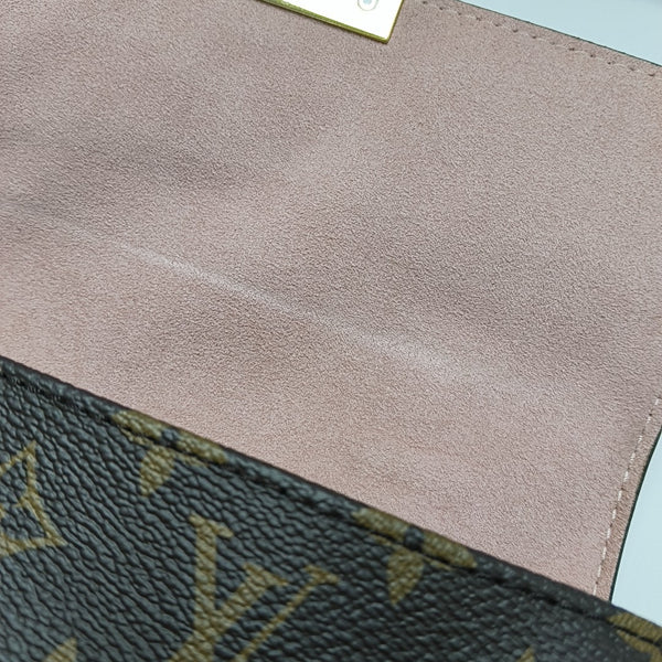 LOCKY BB Monogram Coated Canvas Pink