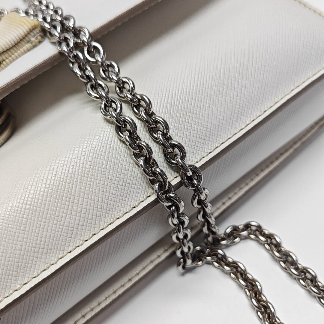 Calfskin Crossbody Bag White