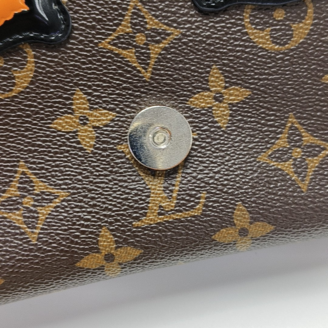 Monogram Coated Canvas Top Handle Bag Red
