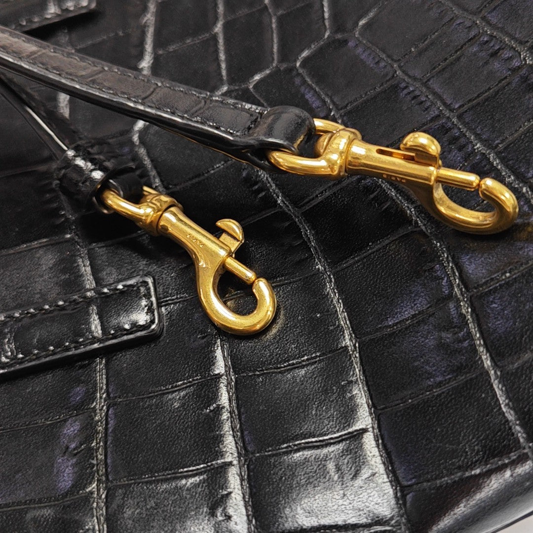 Calfskin Shoulder Bag Black