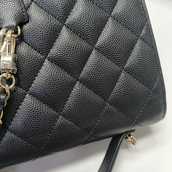 Quilted Grained Calfskin Black