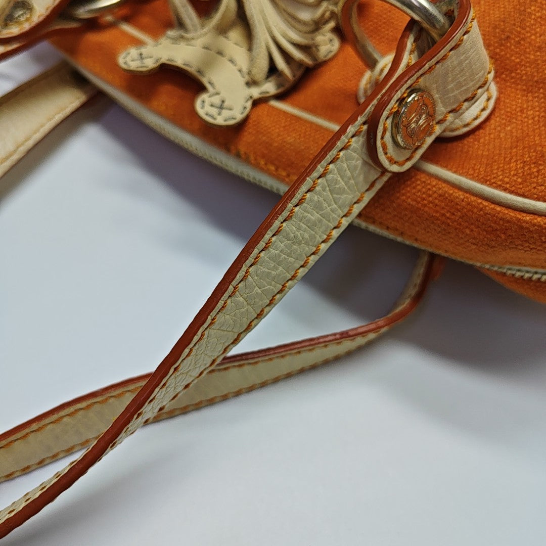 Canvas Top Handle Bag Orange