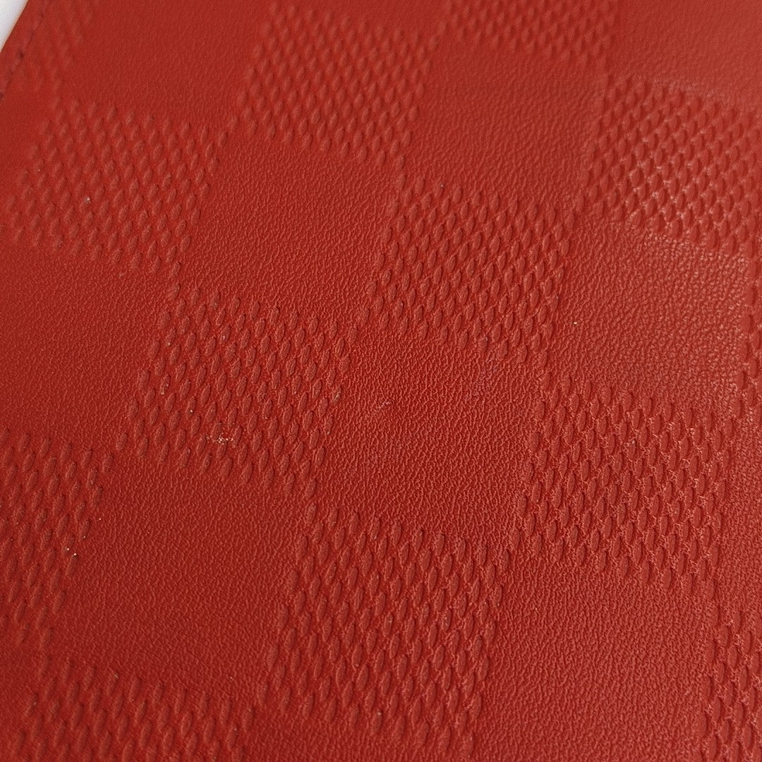 BRAZZA Damier Calfskin Red Wallet
