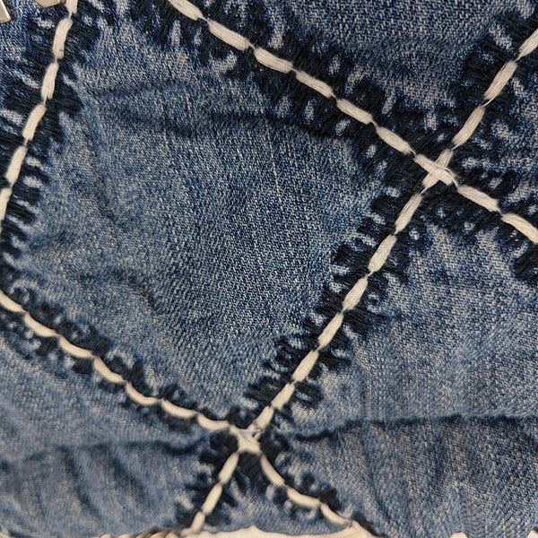 CHANEL 22 Mini Quilted Denim Blue