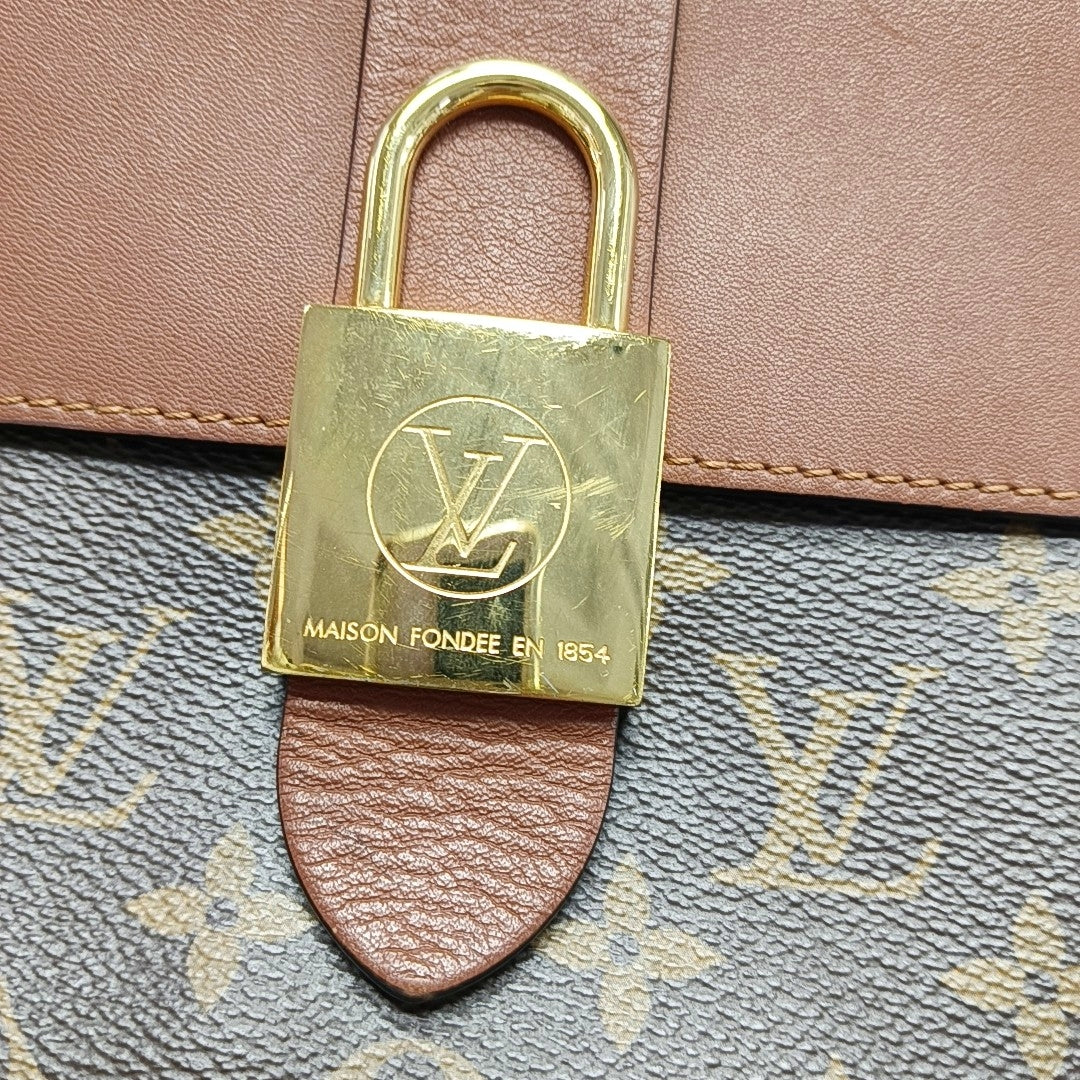 LOCKY BB Monogram Coated Canvas Brown