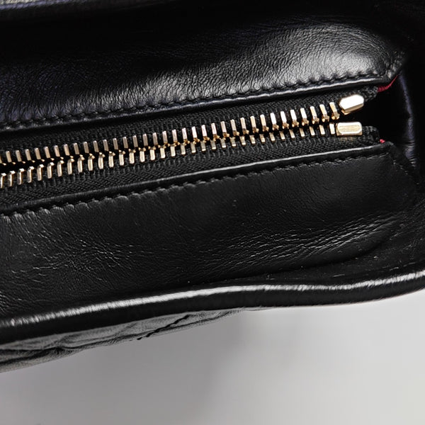 GABRIELLE Small Quilted Calfskin Black