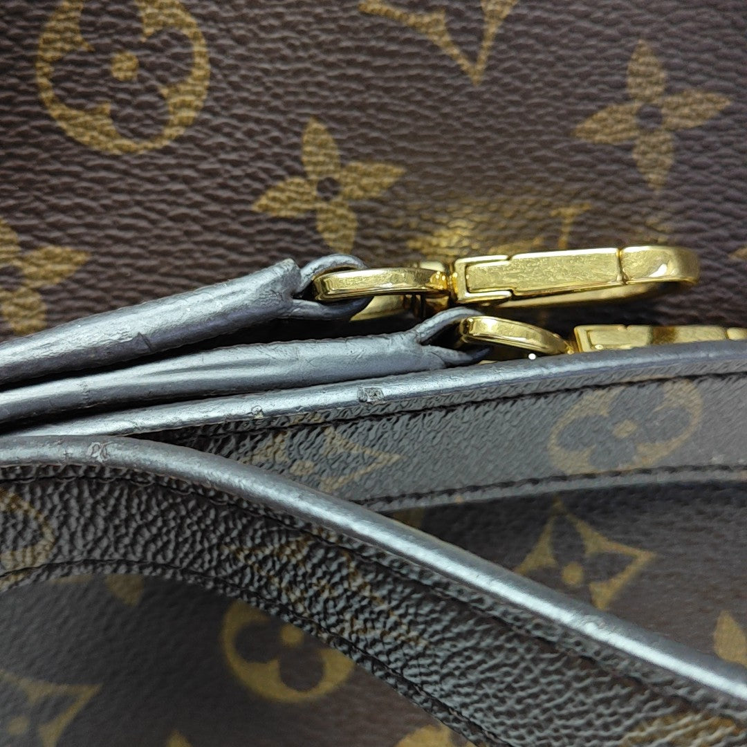 MONTAIGNE MM Monogram Coated Canvas Brown