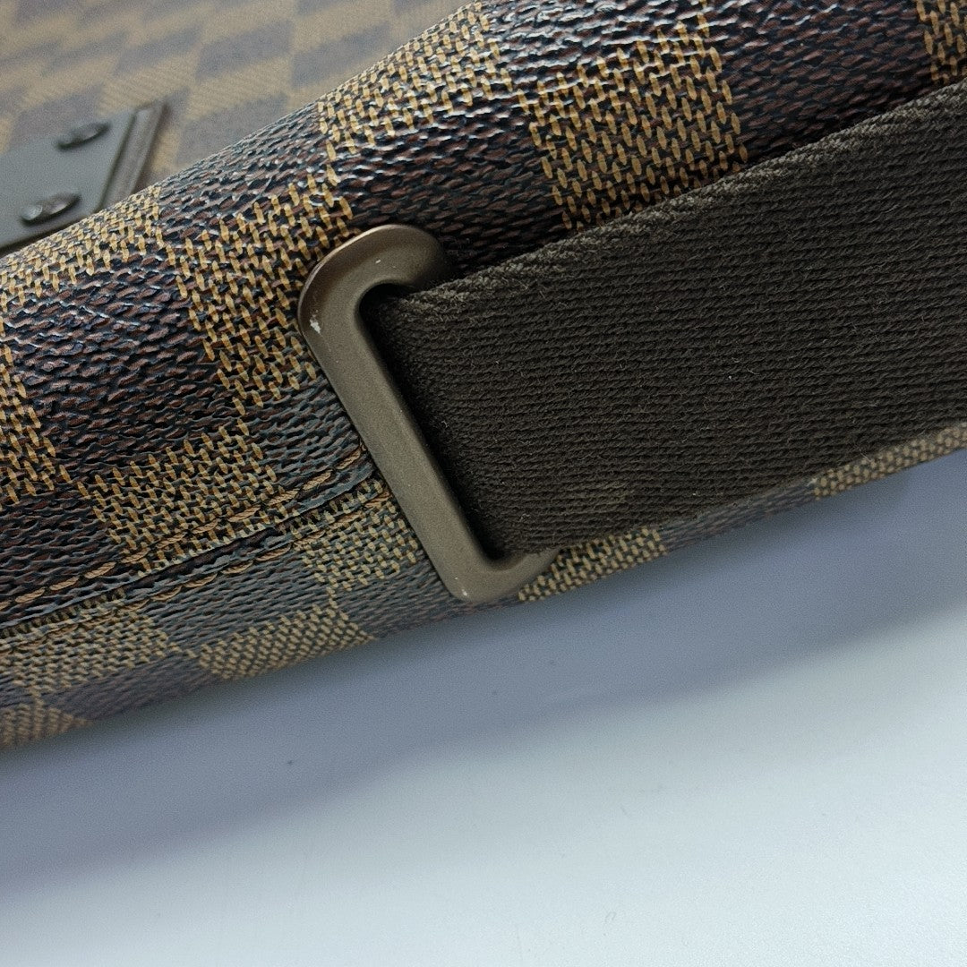 DISTRICT MM Damier Ebene Coated Canvas Brown