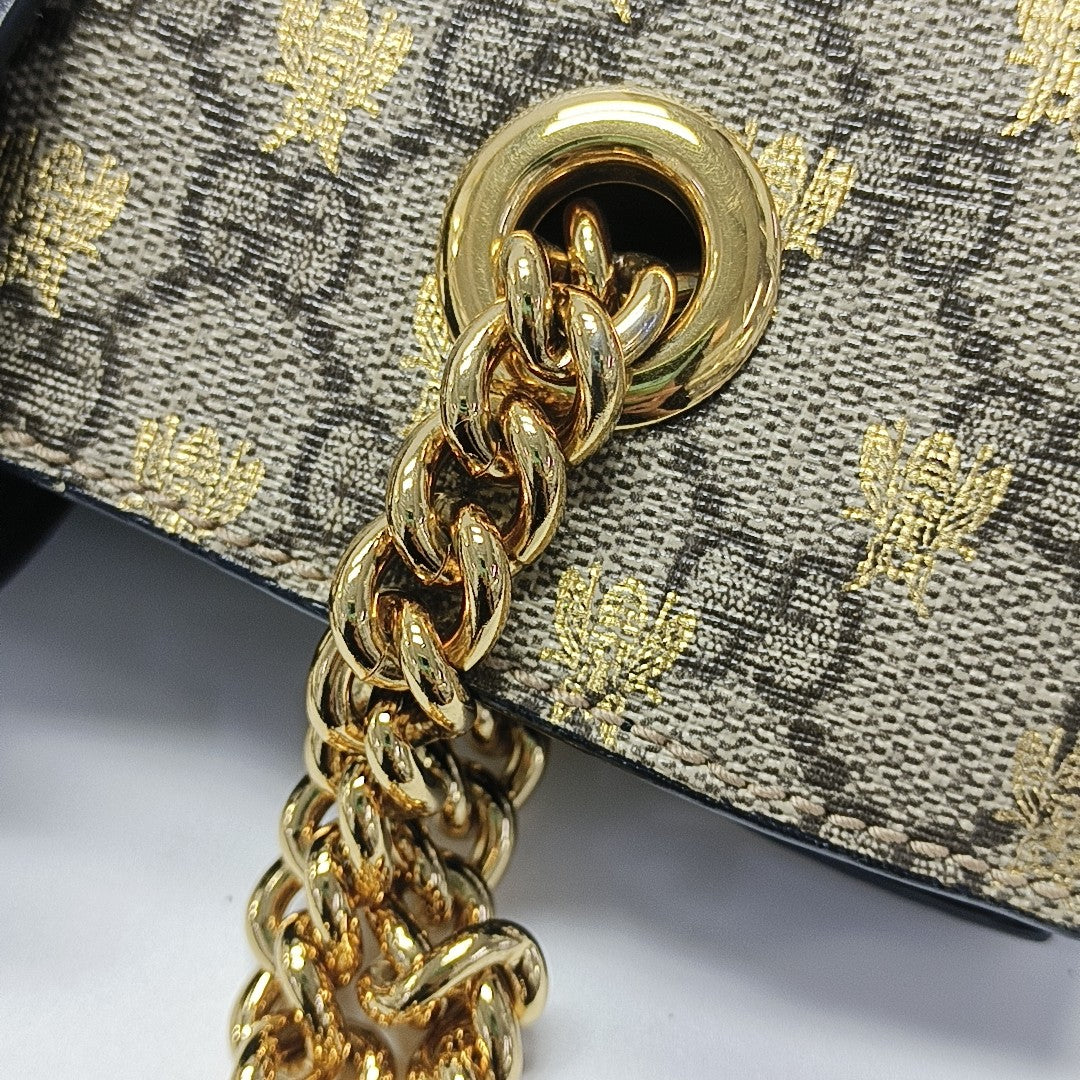 Padlock Small Monogram Coated Canvas Beige