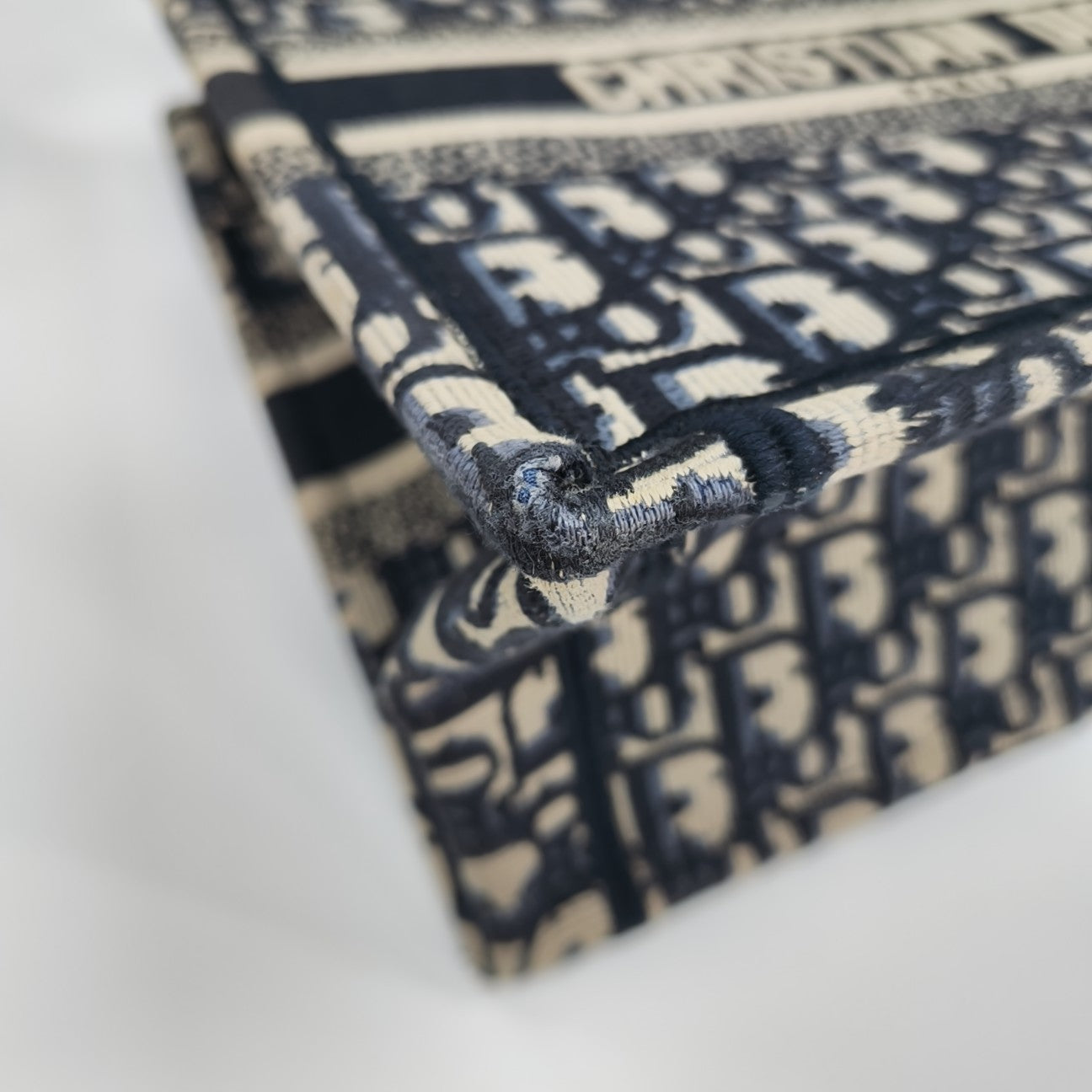 Book Tote Small Oblique Canvas Blue