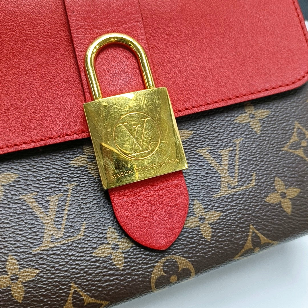 LOCKY BB Monogram Coated Canvas Red