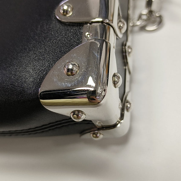 SIDE TRUNK Calfskin Black