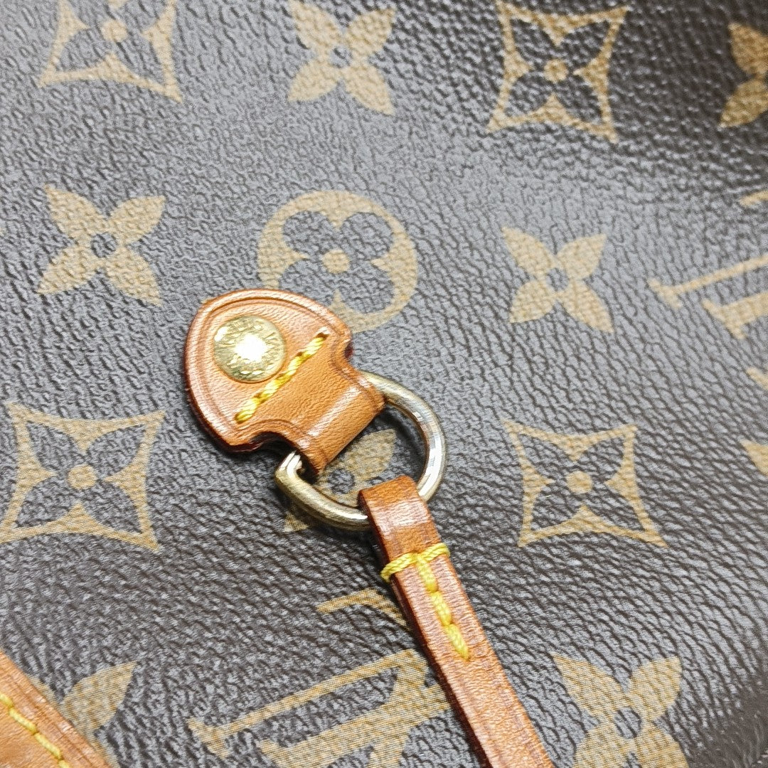 NEVERFULL MM Monogram Coated Canvas Brown