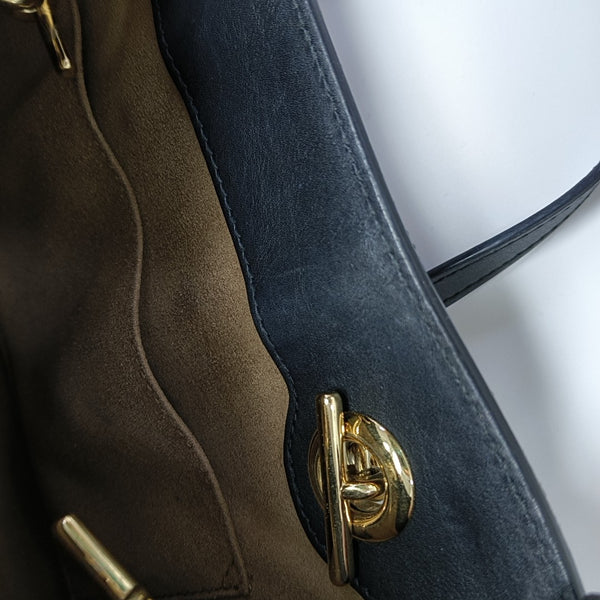 Padlock Small Monogram Coated Canvas Beige