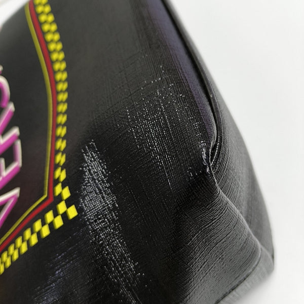 Coated Canvas Tote Bag Black
