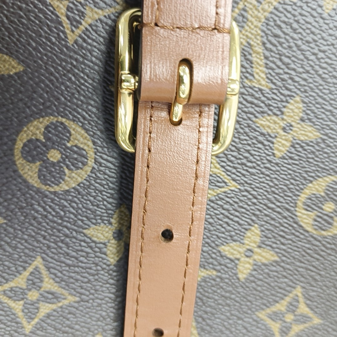 LOOP HOBO Monogram Coated Canvas Brown