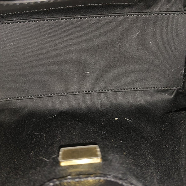 CHANEL 25 Mini Quilted Grained Calfskin Black