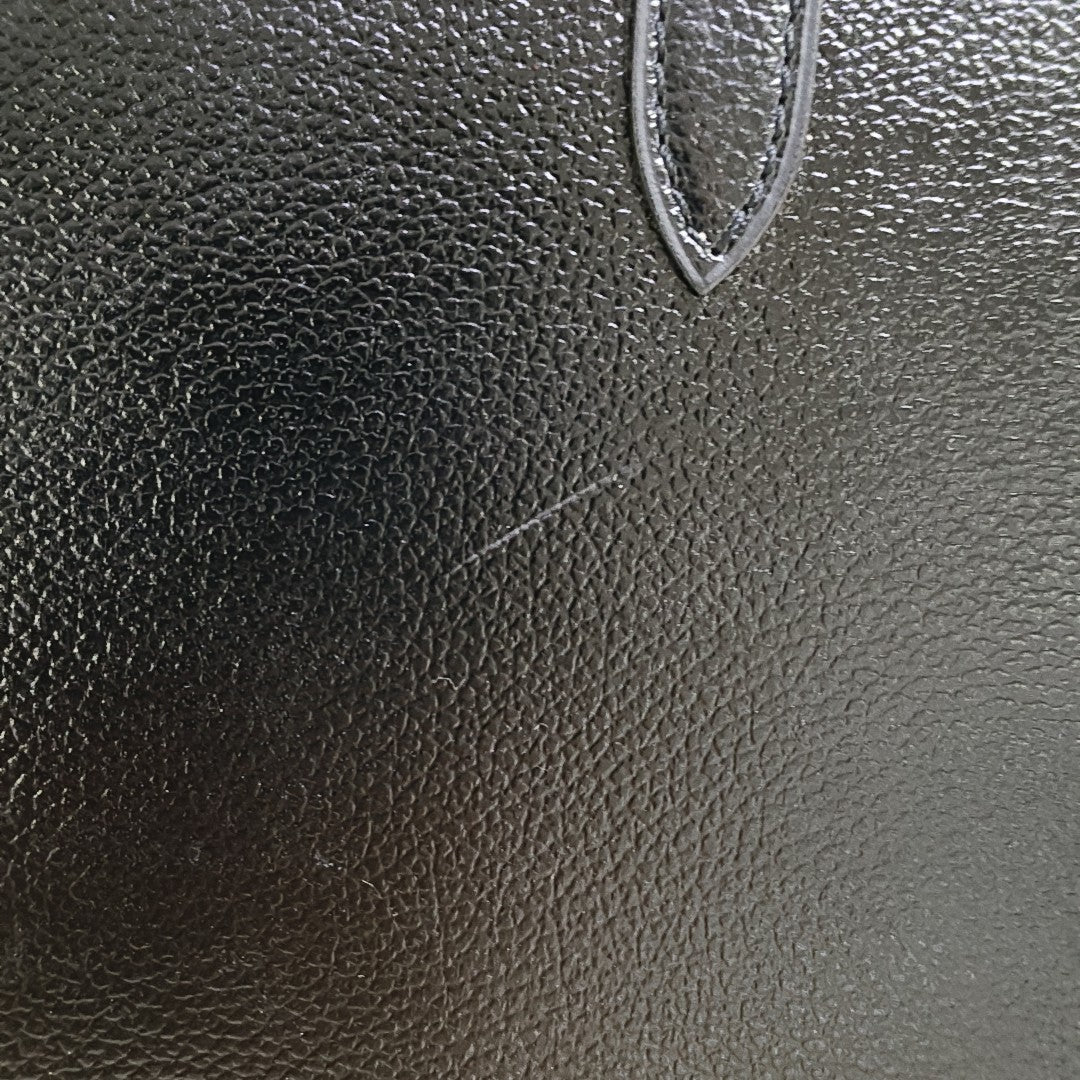 Calfskin Top Handle Bag Black