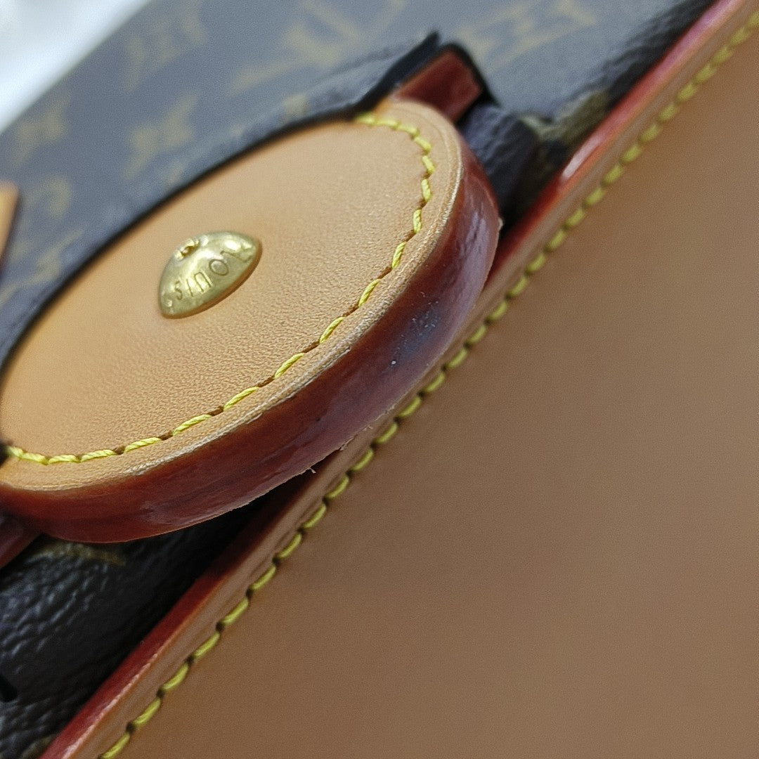 Monogram Coated Canvas Shoulder Bag Mini Brown