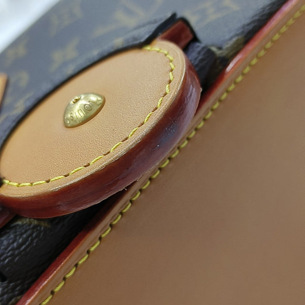 Monogram Coated Canvas Shoulder Bag Mini Brown