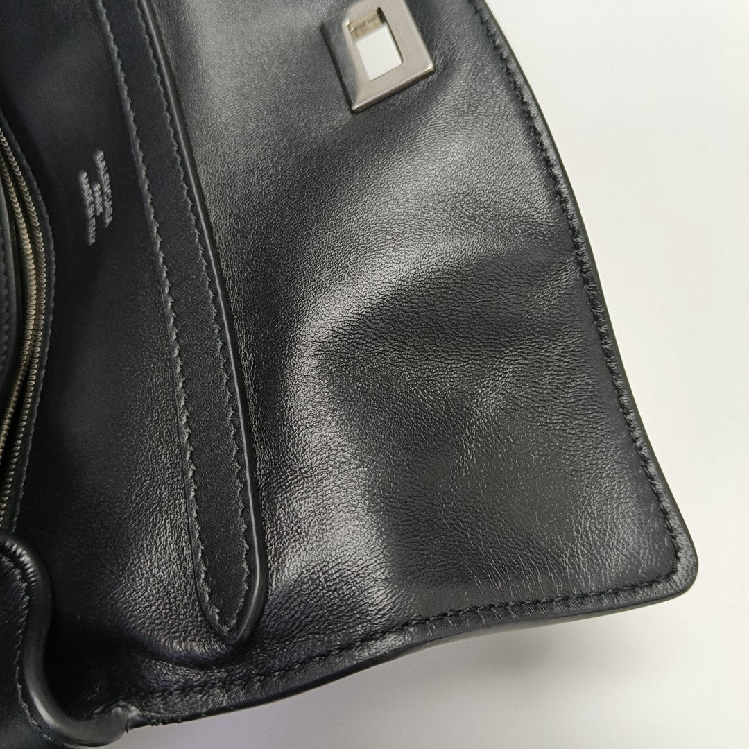 Calfskin Shoulder Bag Black