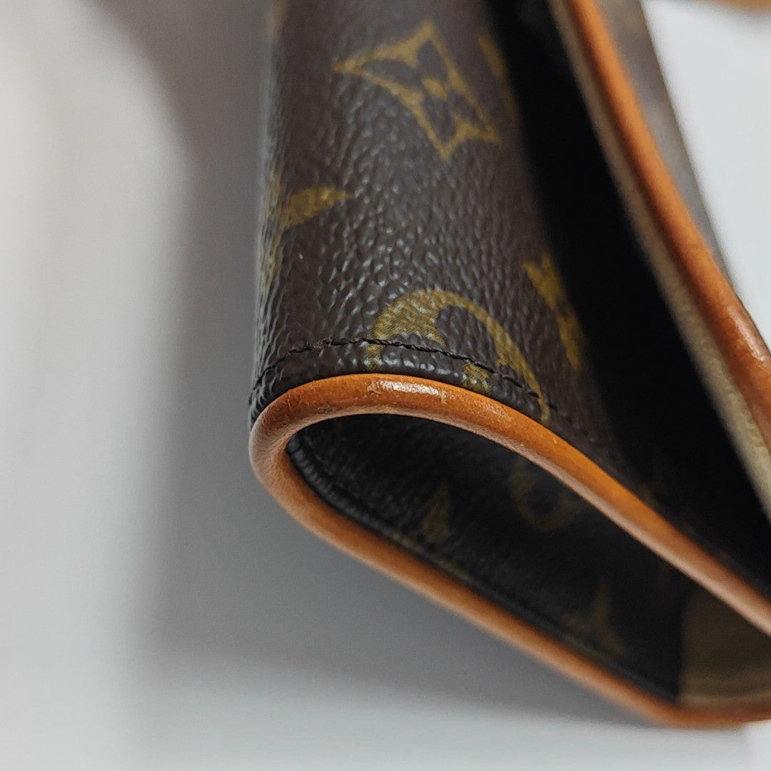 TWIN GM Monogram Coated Canvas Brown