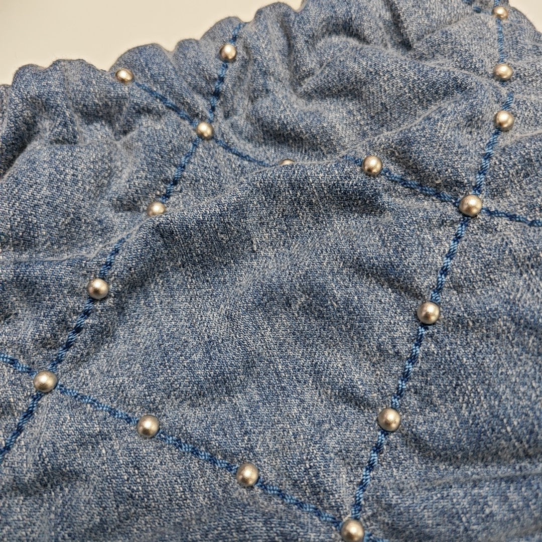 CHANEL 22 Mini Quilted Denim Blue