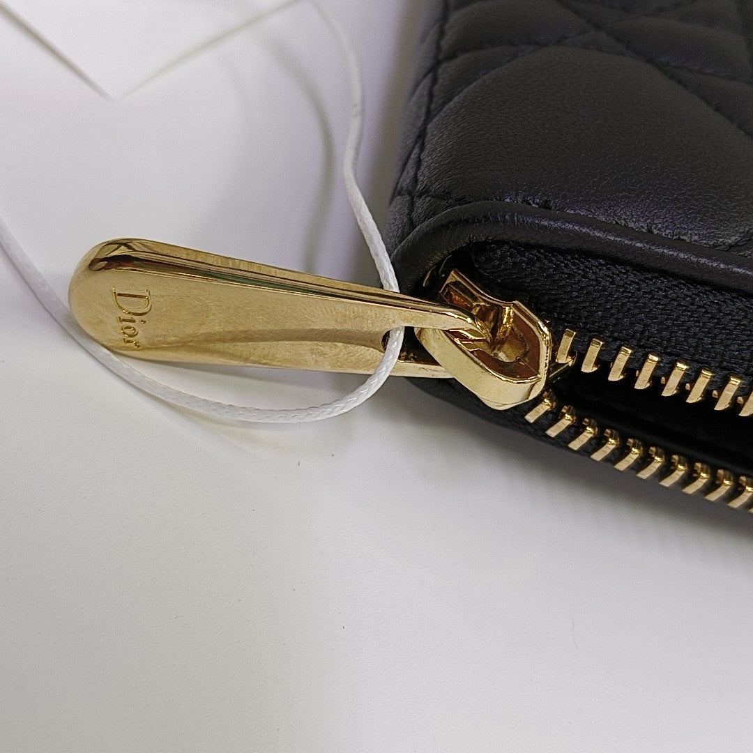 Cannage Calfskin Wallet Black