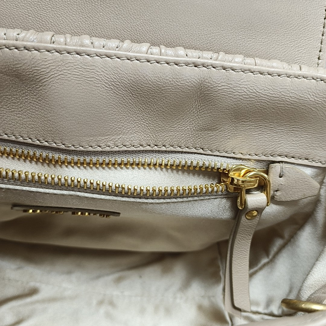 Matelassé Quilted Lambskin Beige