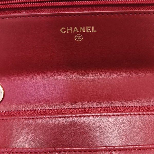WOC Quilted Lambskin Red