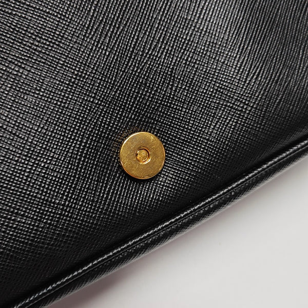 Sidonie Saffiano Calfskin Black