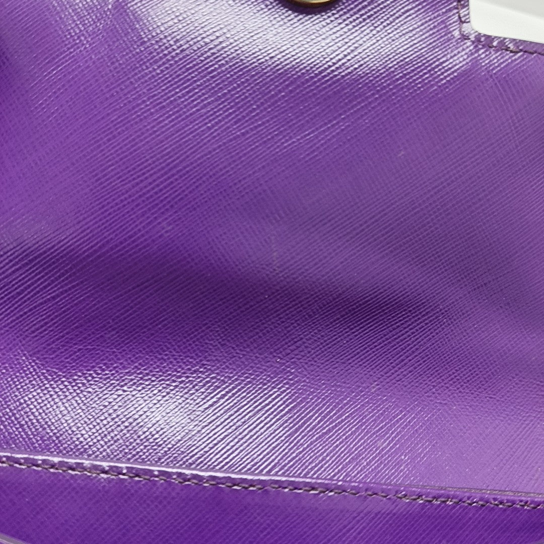 Calfskin Shoulder Bag Purple
