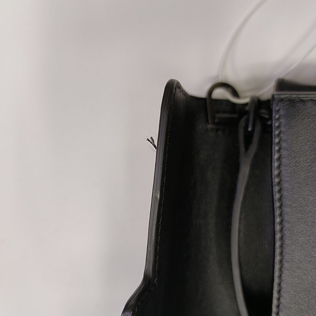 Calfskin Shoulder Bag Black
