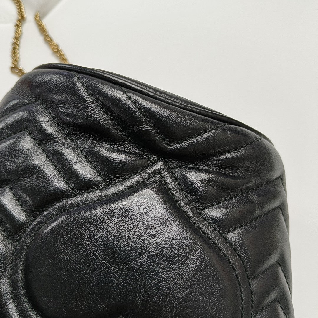 GG Marmont Mini Quilted Calfskin Black